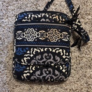 Vera Bradley Black, White & Blue Crossbody Bag